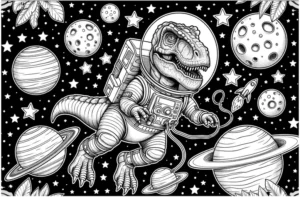dinosaurier-astronaut-im-weltall