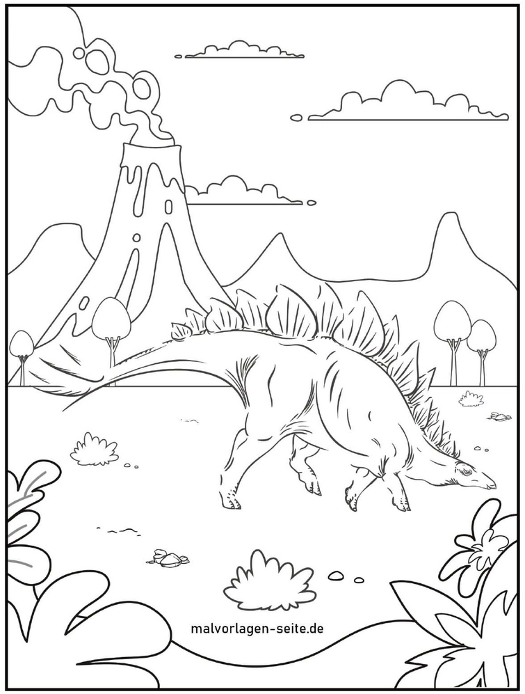 dinosaurier-in-praehistorischer-landschaft