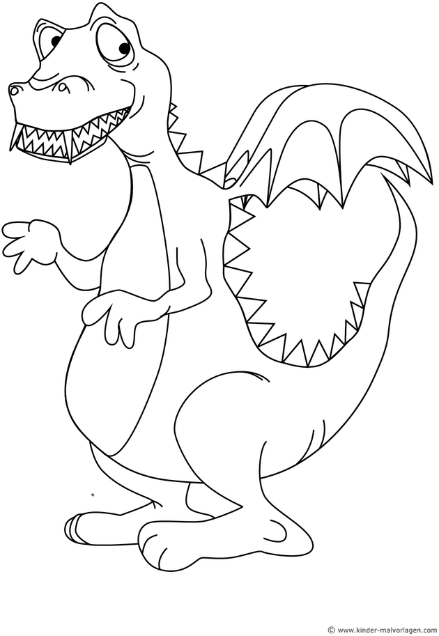 dinosaurier-mit-fluegel-ausmalvorlage