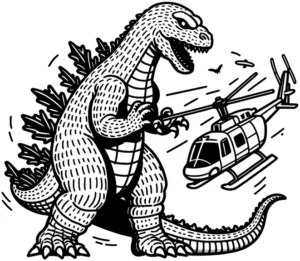 dinosaurier-mit-helikopter-ausmalvorlage