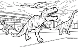 dinosaurier-mit-t-rex-und-brachiosaurier