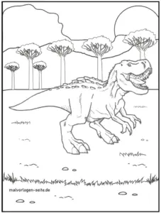 dinosaurier-tyrannosaurus-rex-ausmalvorlage