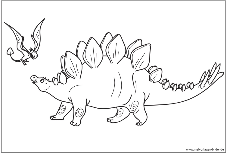 dinosaurier-und-drache-ausmalvorlage