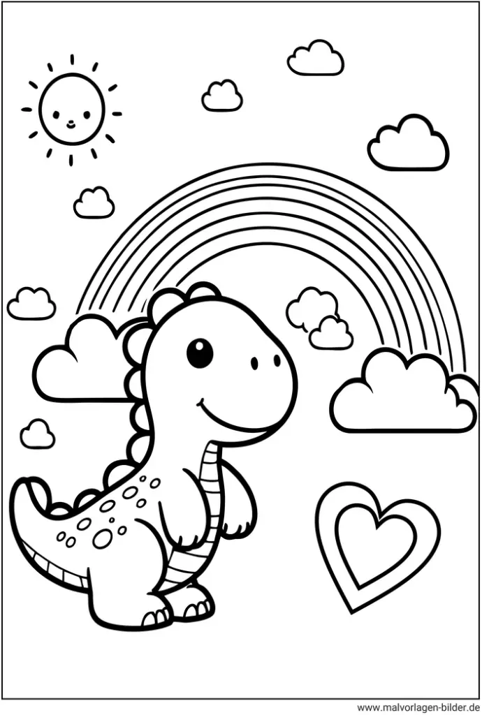 dinosaurier-unter-regenbogen-und-sonne