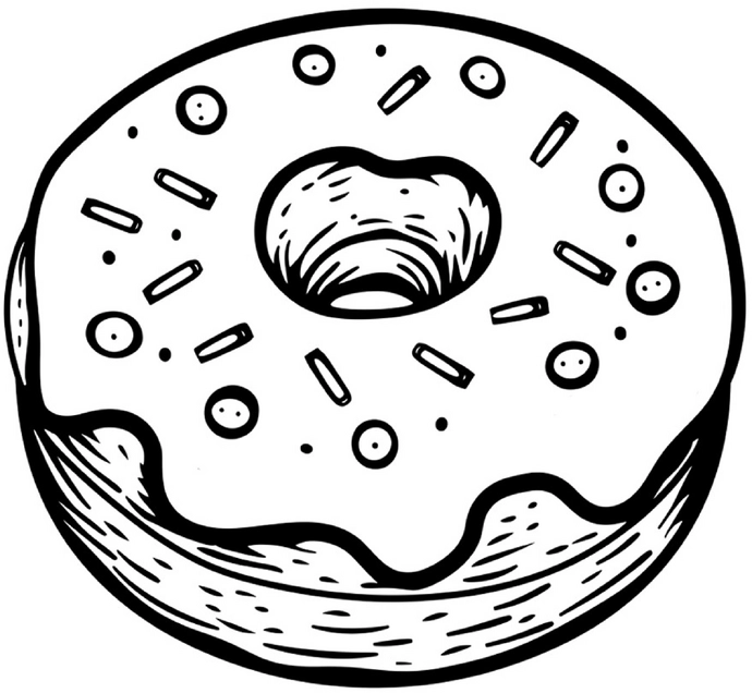 donut-mit-bunten-streuseln-ausmalvorlage