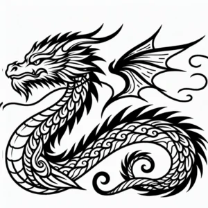 drache-ausmalbild-fantasie-vorlage