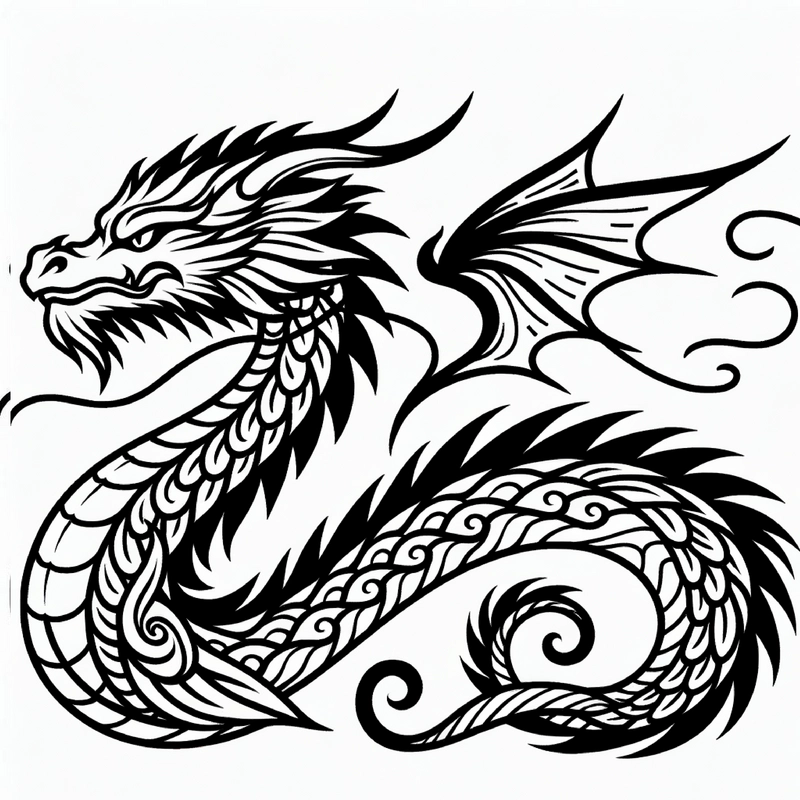 drache-ausmalbild-fantasie-vorlage
