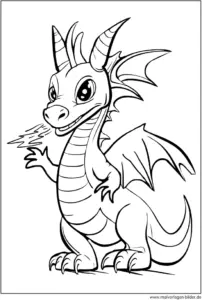 drache-feuer-ausmalvorlage