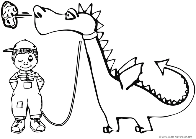 drache-und-junge-ausmalvorlage