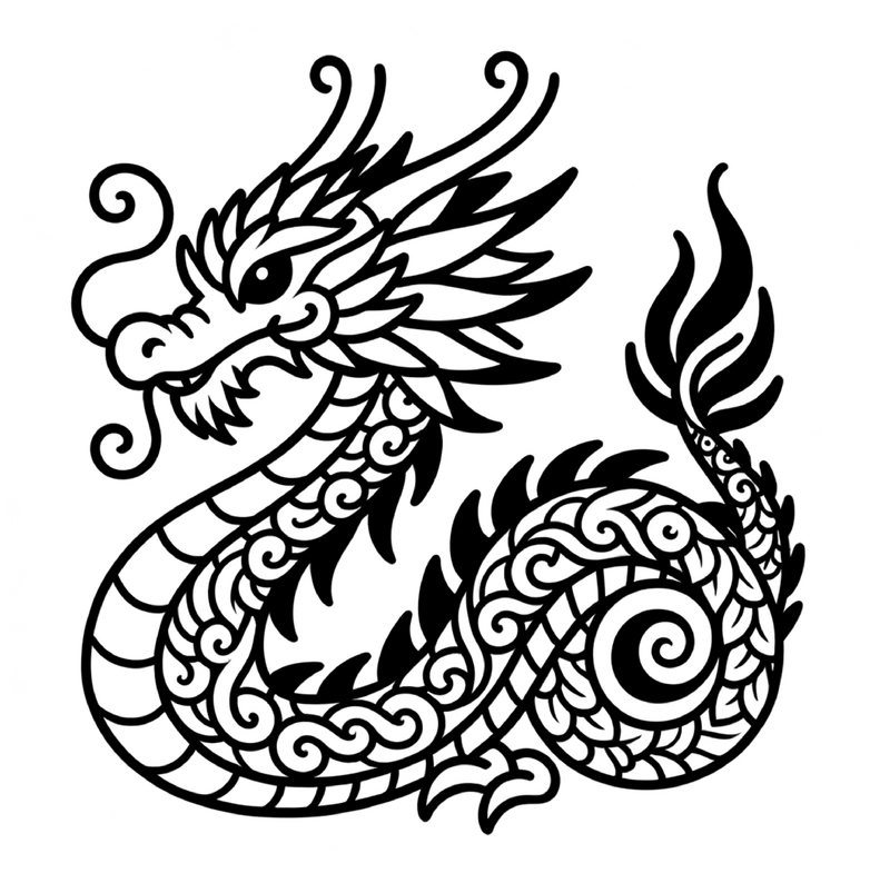 drachen-ausmalvorlage-fantasie-vorlage