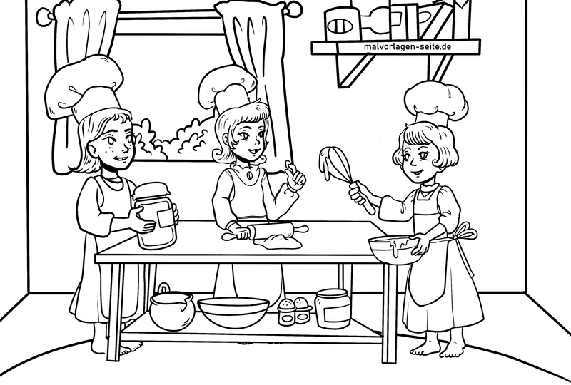 drei-kleine-koechinnen-in-der-kueche