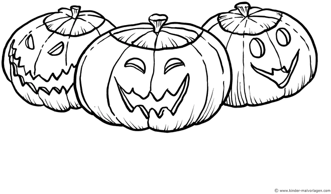 drei-kuerbisse-halloween-malvorlage