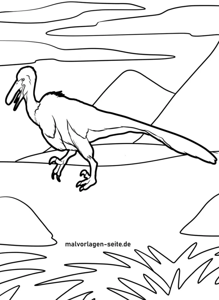 dromaeosaurus-ausmalvorlage-mit-faszinierender-landschaft