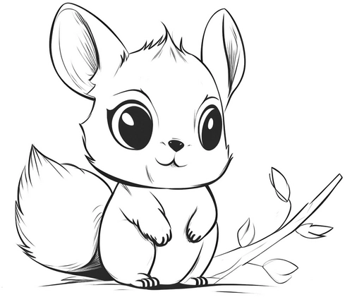 eichhoernchen-ausmalvorlage-natur-pflanzen