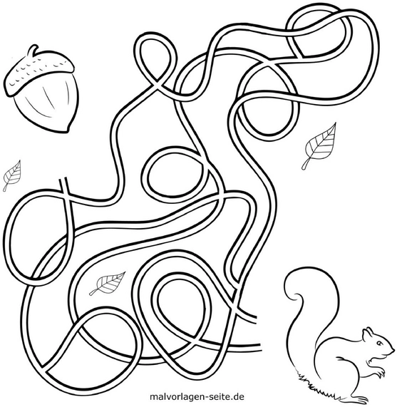 eichhoernchen-eichel-labyrinth-ausmalvorlage