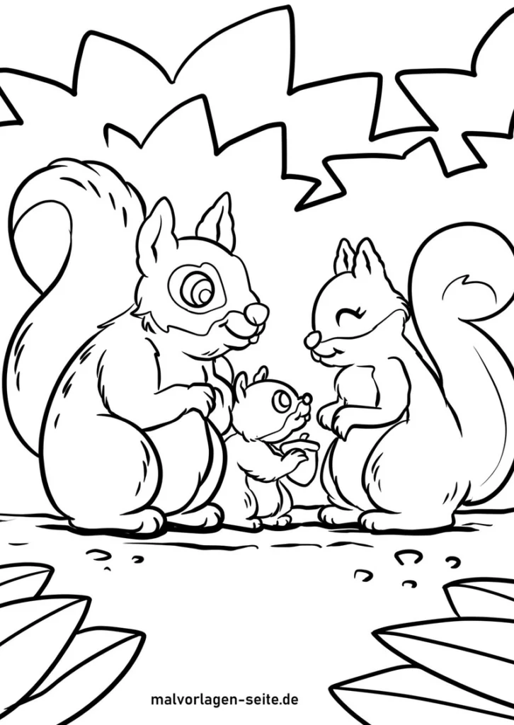 eichhoernchen-familie-im-dialog
