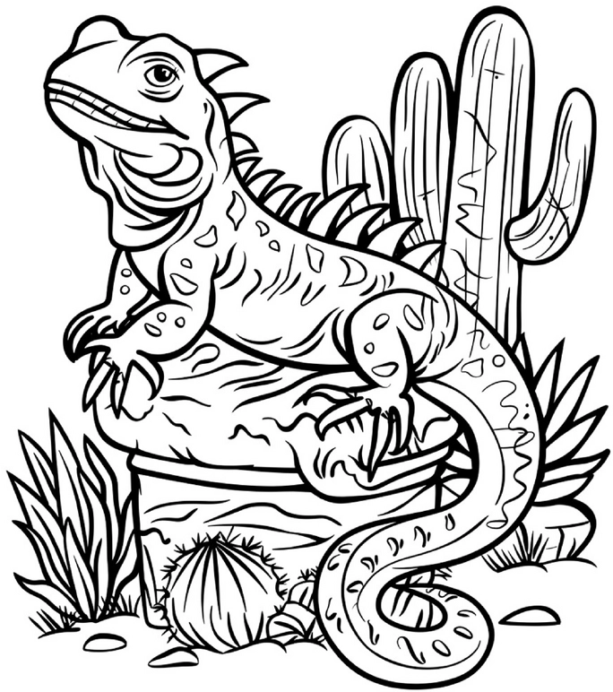 eidechse-in-natur-ausmalen