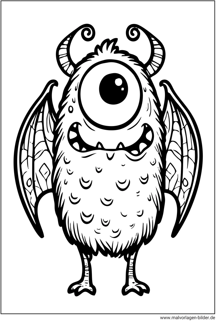 einauiges-monster-ausmalbild-ausdrucken