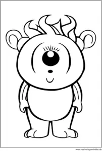 einauiges-monster-malen-ausmalvorlage