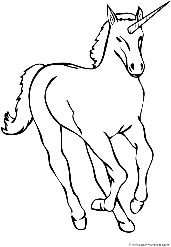 einfaches-einhorn-galoppiert-ausmalvorlage