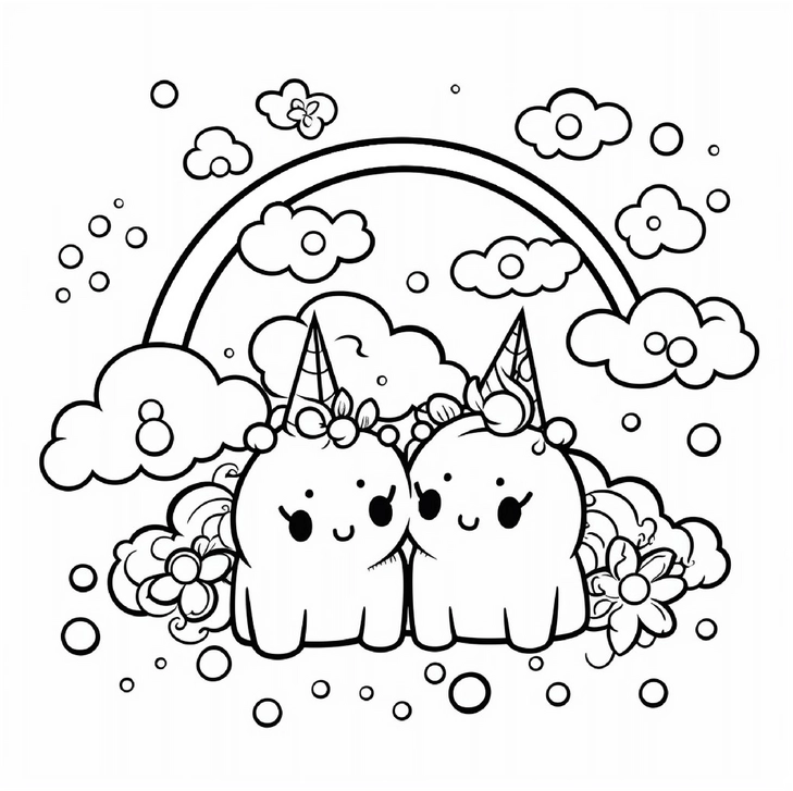 einhoerner-umarmung-regenbogen-partyhüte