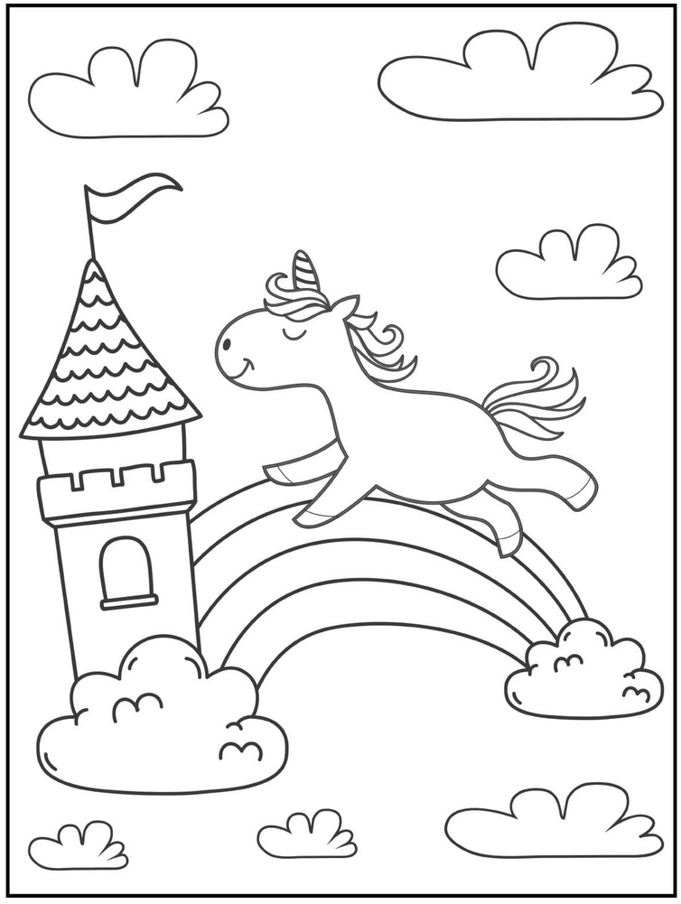 einhorn-auf-regenbogen-mit-schloss-und-wolken