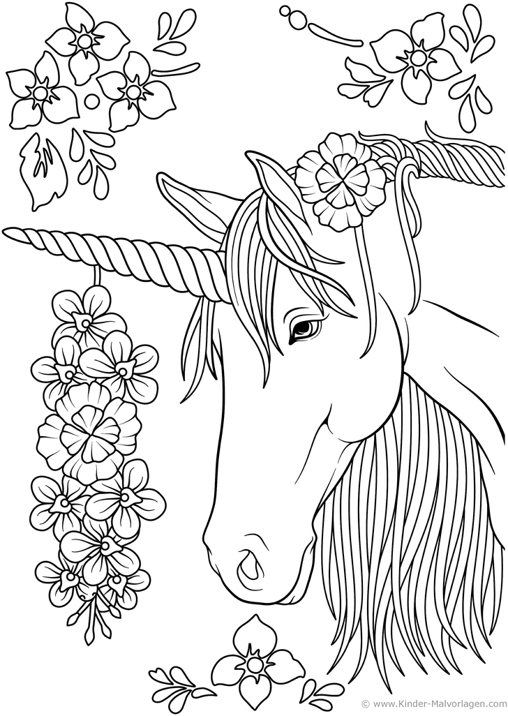 einhorn-blumen-zauberhafte-malvorlage