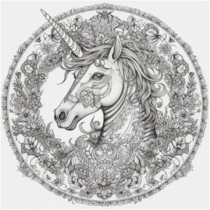 einhorn-blumenornamentik-ausmalen
