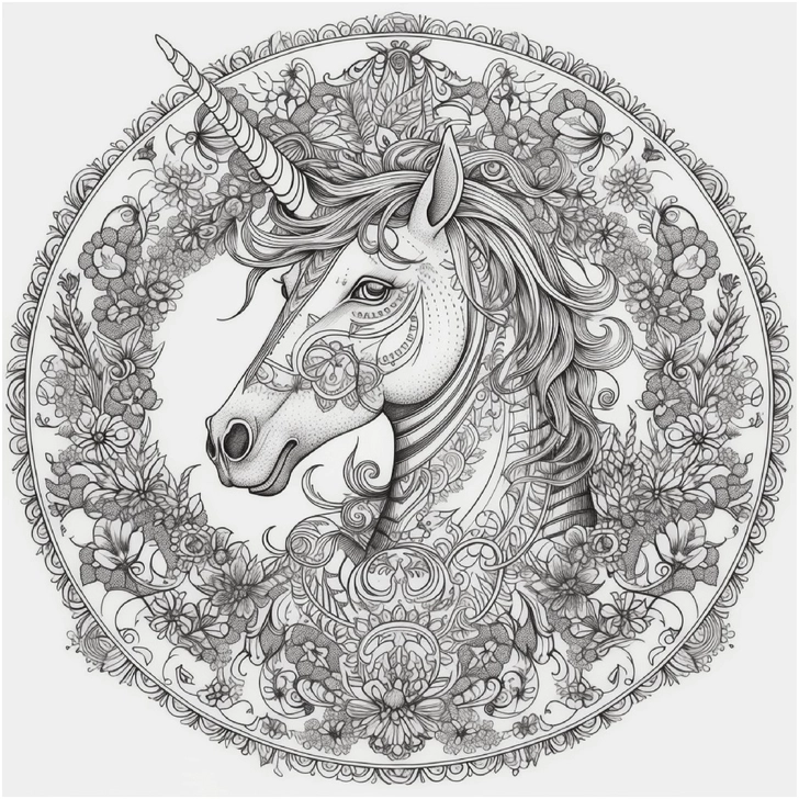 einhorn-blumenornamentik-ausmalen
