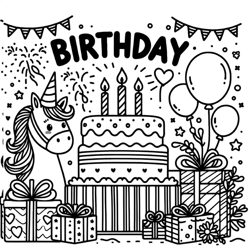 einhorn-geburtstag-ausmalbild-mit-geschenken