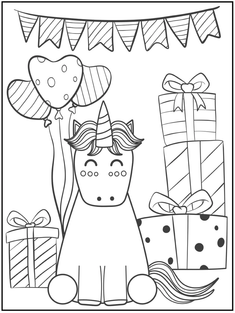 einhorn-geschenke-luftballons-malvorlage