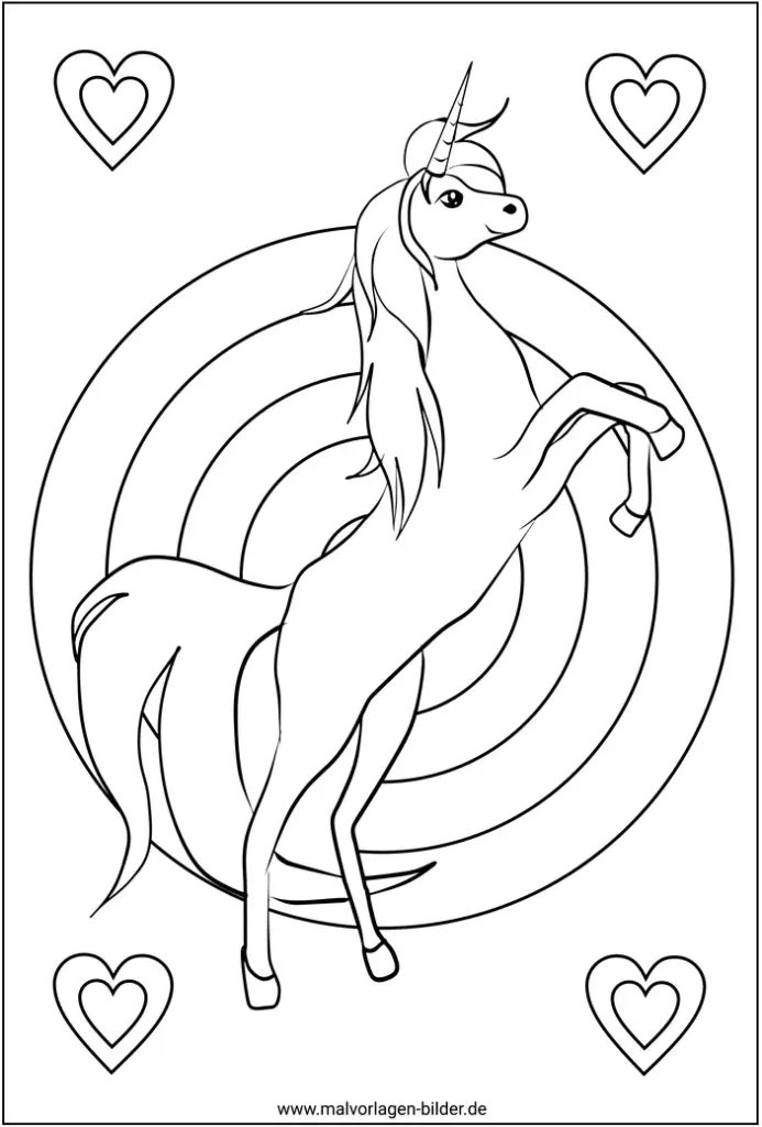 einhorn-herzen-ausmalvorlage