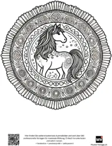 einhorn-im-mandala-malvorlage