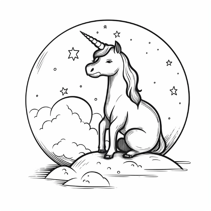 einhorn-im-mond-und-sternen-ausmalvorlage