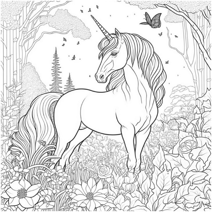 einhorn-in-bluehender-landschaft