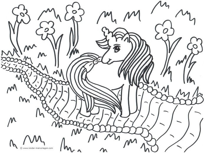 einhorn-in-der-wiese-malvorlage