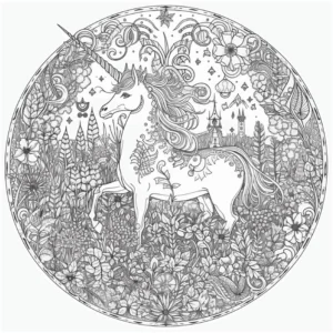 einhorn-in-fantasievoller-blumenlandschaft