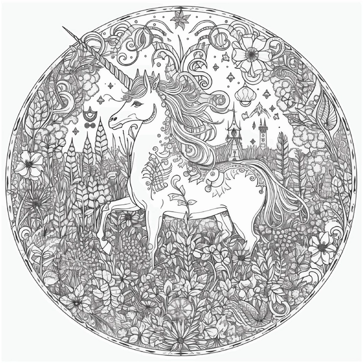 einhorn-in-fantasievoller-blumenlandschaft
