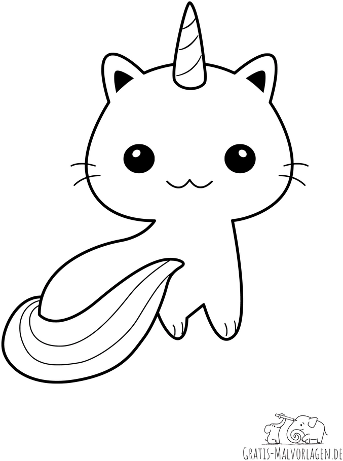 einhorn-katze-ausmalvorlage