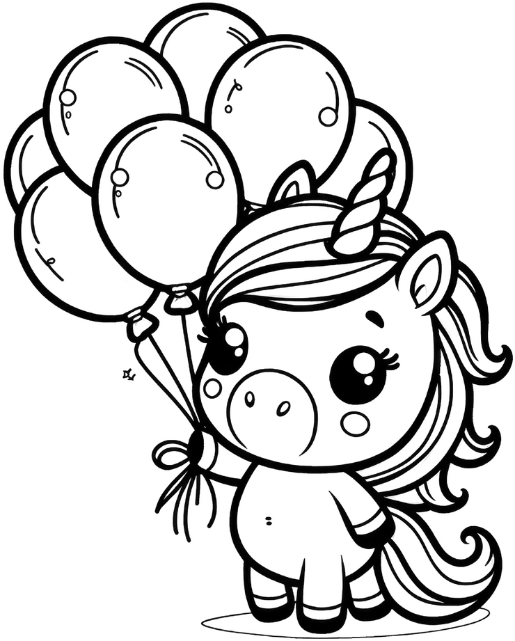 einhorn-luftballons-malen-vorlage