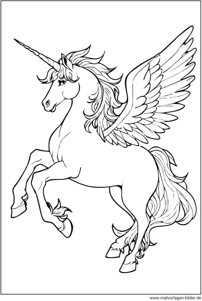 einhorn-mit-fluegel-malvorlage-kostenlos
