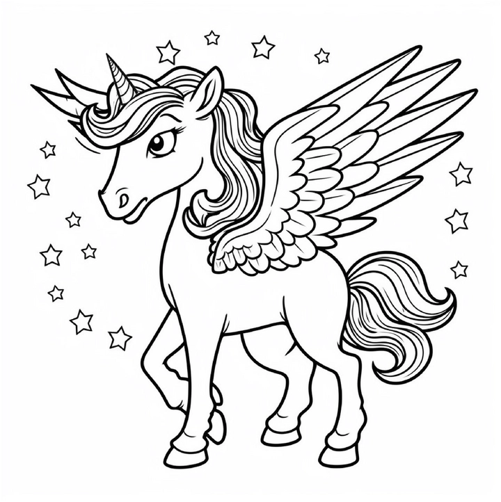 einhorn-mit-fluegeln-und-sternen