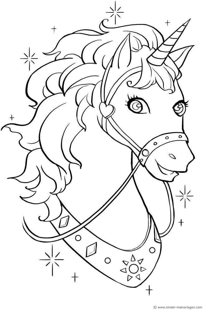 einhorn-mit-funkelnden-sternen-ausmalvorlage