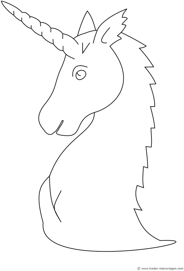einhorn-mit-geschwungener-maehne-malvorlage