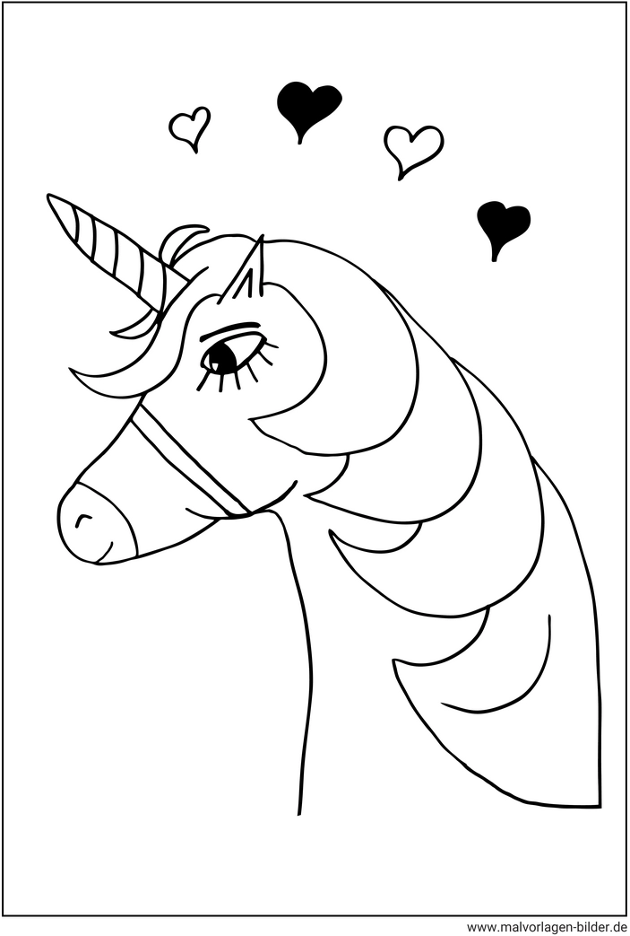 einhorn-mit-herzen-ausmalbild
