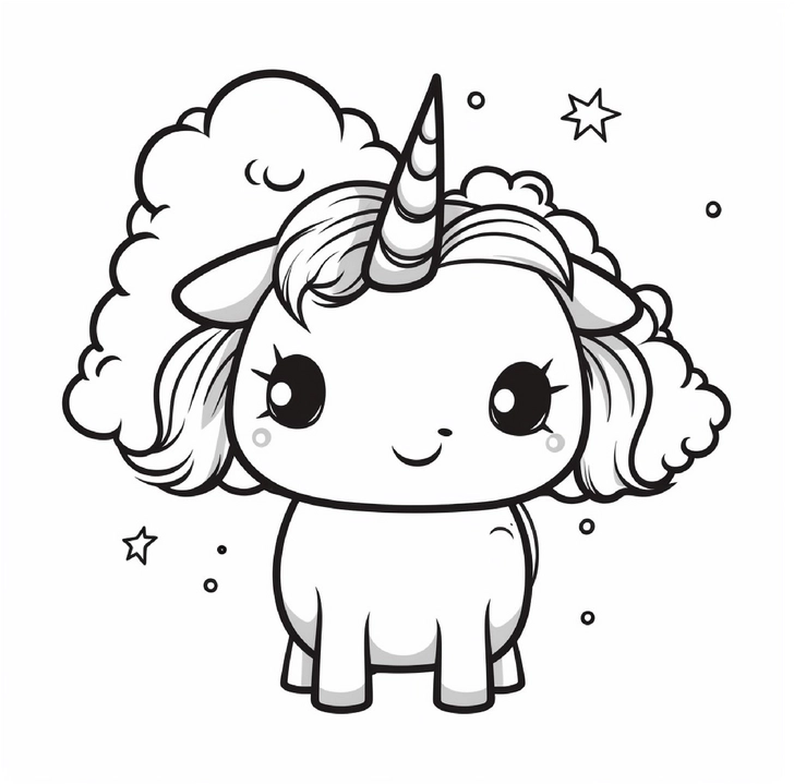 einhorn-mit-lockiger-maehne-und-funkelnden-sternen