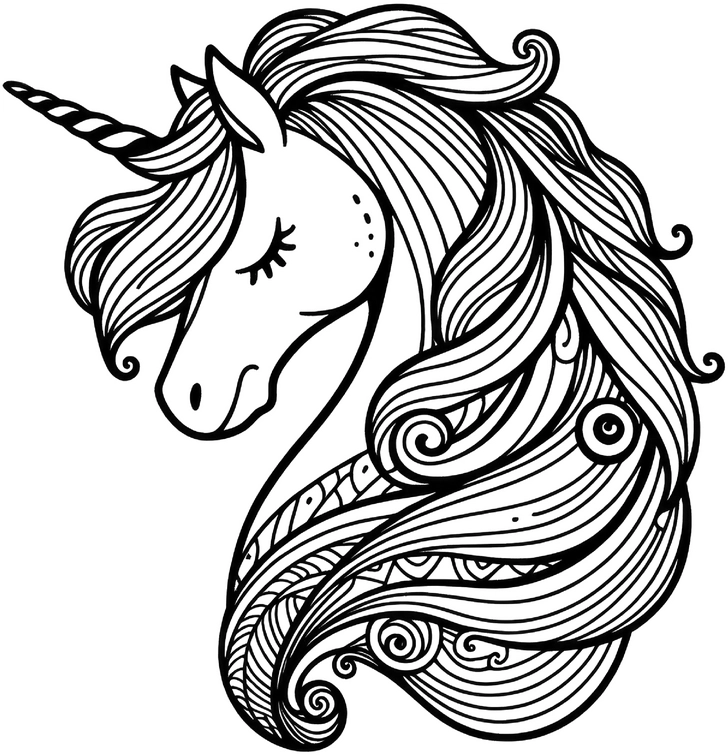 einhorn-mit-maehen-malen-vorlage