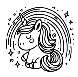 einhorn-mit-regenbogen-und-sternen-ausmalvorlage