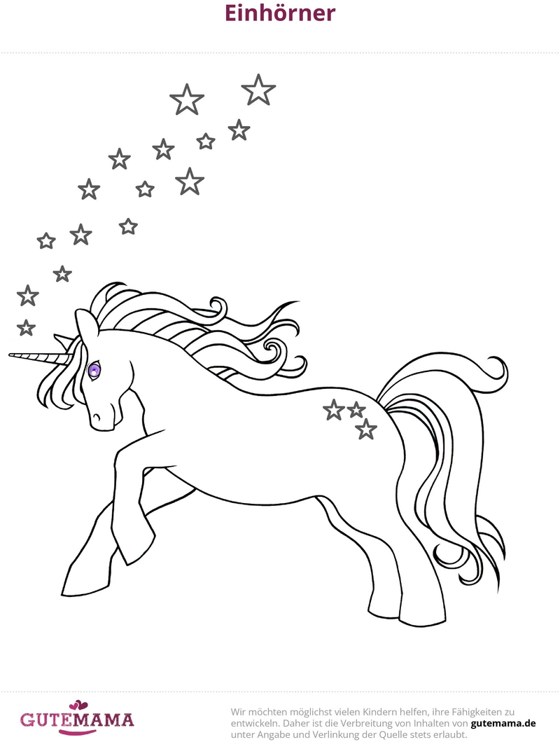 einhorn-mit-sternen-malvorlage