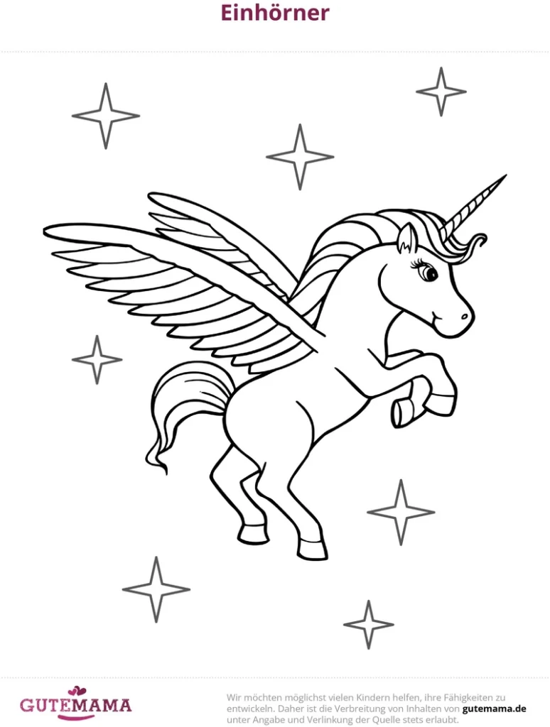 einhorner-ausmalvorlage-kreativ-gestalten